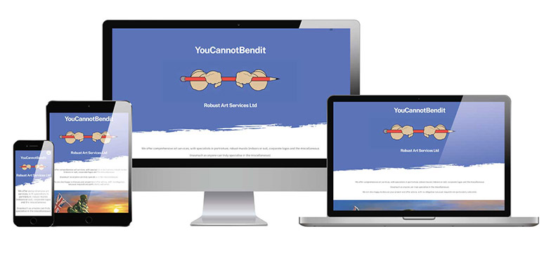 YouCannotBendIt Art Services</br> Artist Business Website
